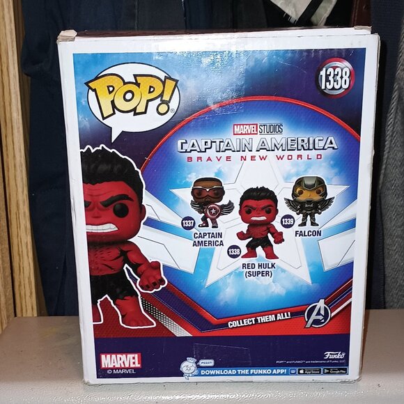 Funko Pop Super: Captain America: Brave New World - Red Hulk Vinyl Figure #1366 - Picture 7 of 8